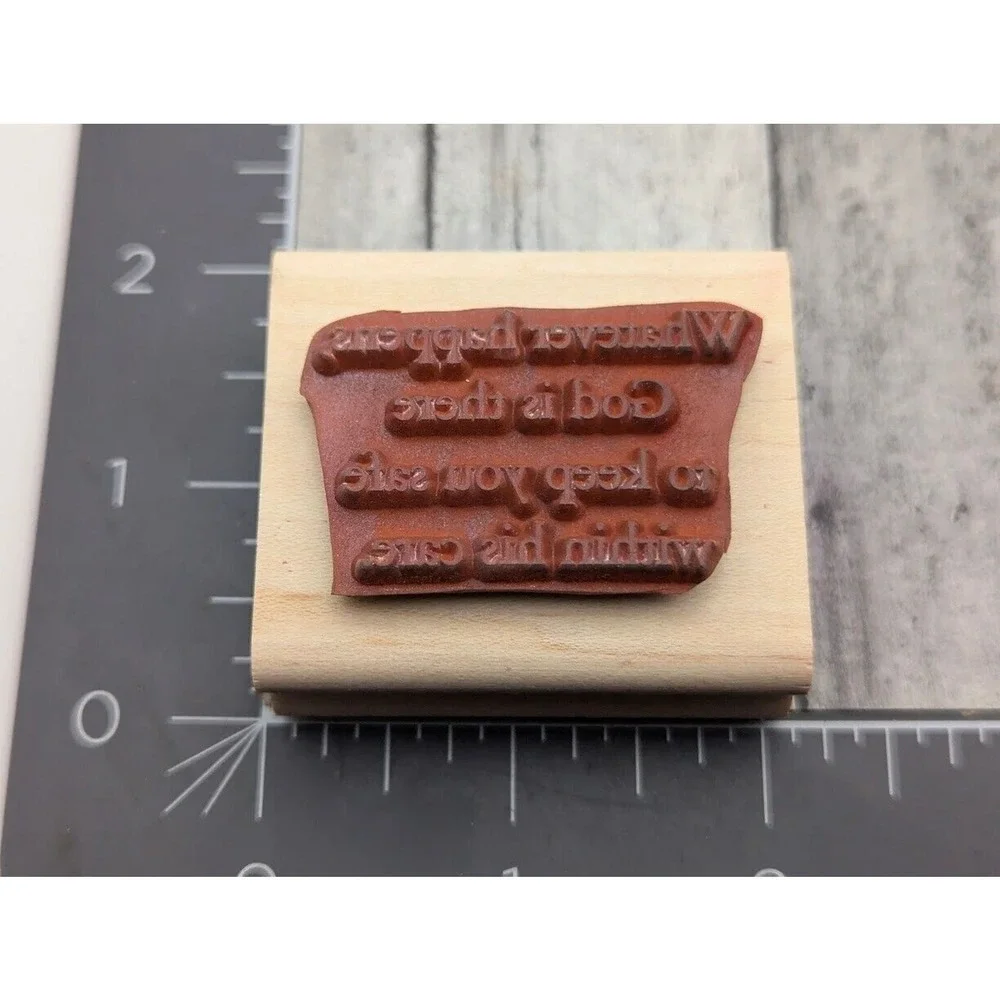 Stampin' Up! Whatever Happens God Is There Rubber Stamp Wood #i9